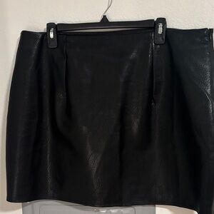 Black Pleather Mini Skirt